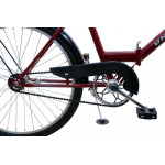 Retro skladací bicykel Fuzlu 24'' Universal / Universe 1 prevodový 15" bordová